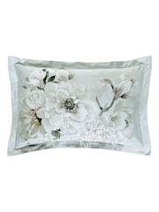Designers Guild Platinum Silver Fleur Blanche 250 Thread Count Duvet Cover - Image 9 of 10