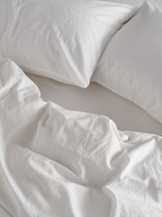 Bedfolk White Relaxed Cotton Pillowcases Pair - Image 5 of 6