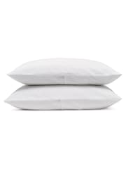 Bedfolk White Relaxed Cotton Pillowcases Pair - Image 6 of 6