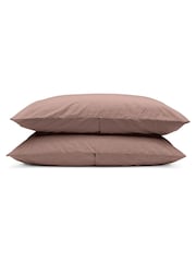 Bedfolk Orange Relaxed Cotton Pillowcases Pair - Image 5 of 5