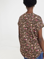 JD Williams Pink Short Sleeve Curved Hem Longline Top 2 Pack - Image 3 of 4