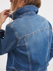 JD Williams Blue Ultimate Stretch Denim Jacket - Image 4 of 4
