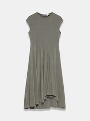 Mint Velvet Green Jersey Asymmetric Dress - Image 7 of 8
