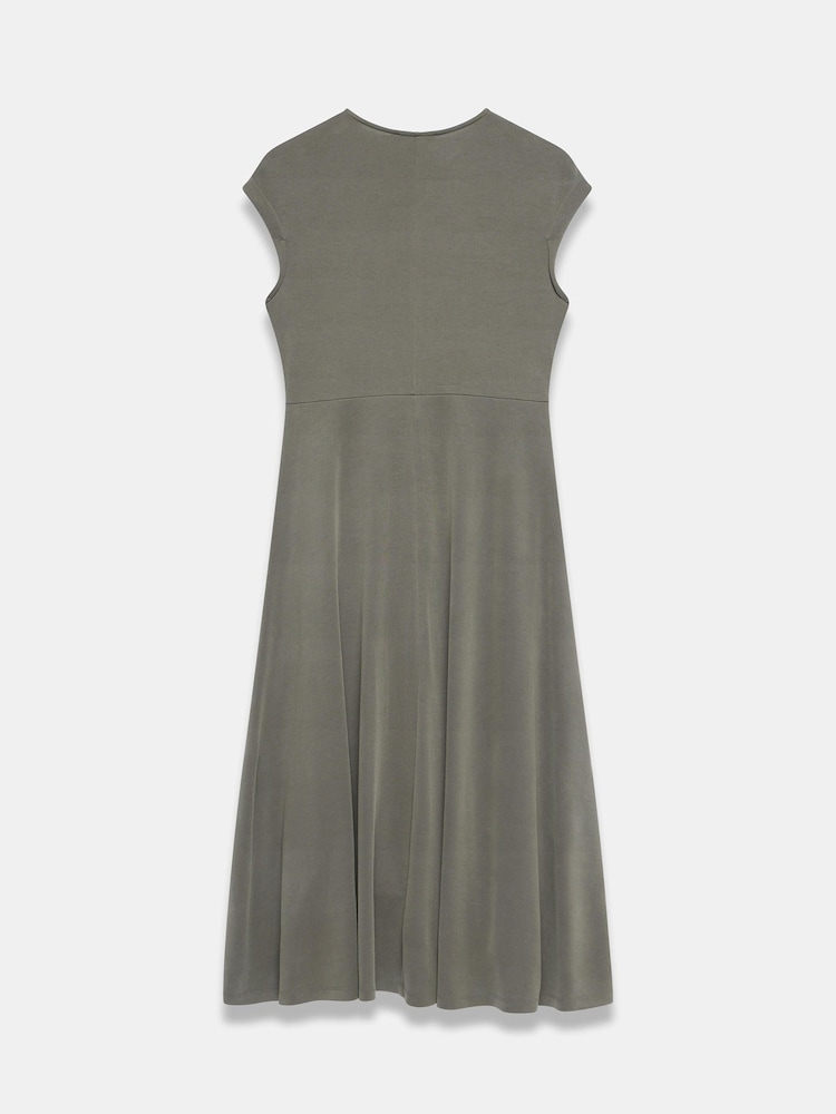 Mint Velvet Green Jersey Asymmetric Dress - Image 8 of 8