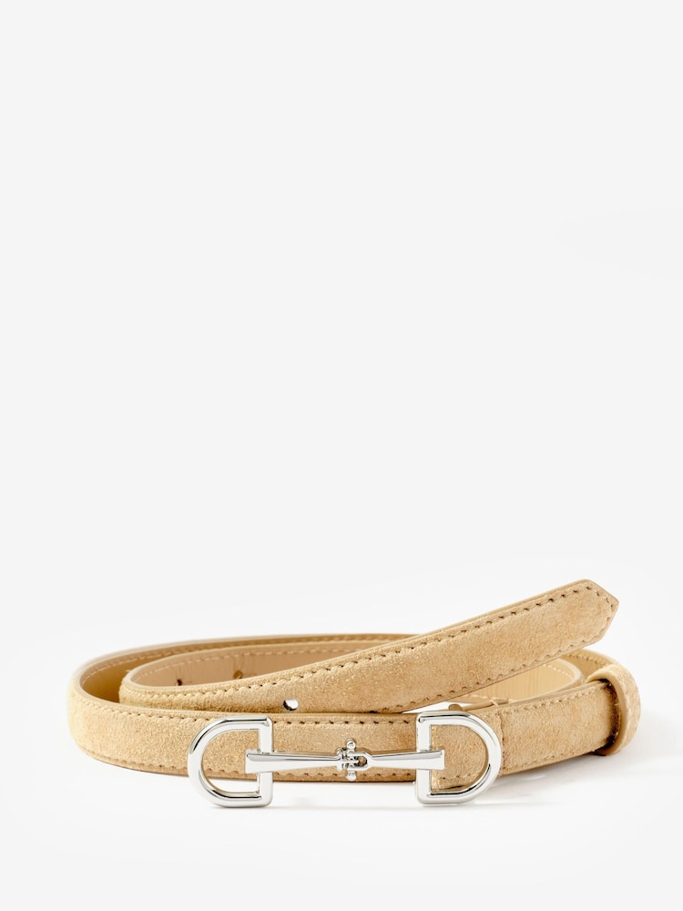Mint Velvet Yellow Suede Snaffle Belt - Image 1 of 5 Mint Velvet Yellow Suede Snaffle Belt - Image 1 of 5