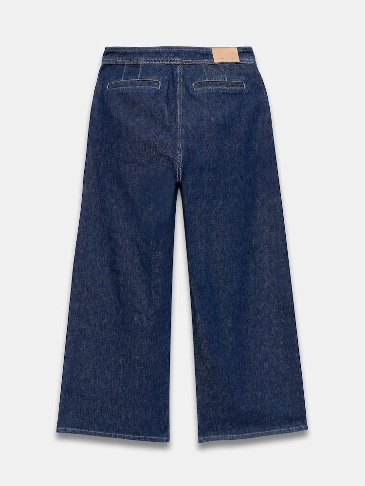 Mint Velvet Blue Button Front Tailored Jeans - Image 8 of 8