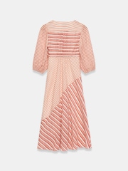 Mint Velvet Striped Pannelled Midi Dress - Image 7 of 7