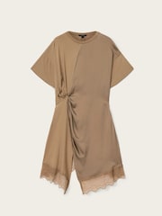 AllSaints Brown Lana Lace Dress - Image 6 of 6