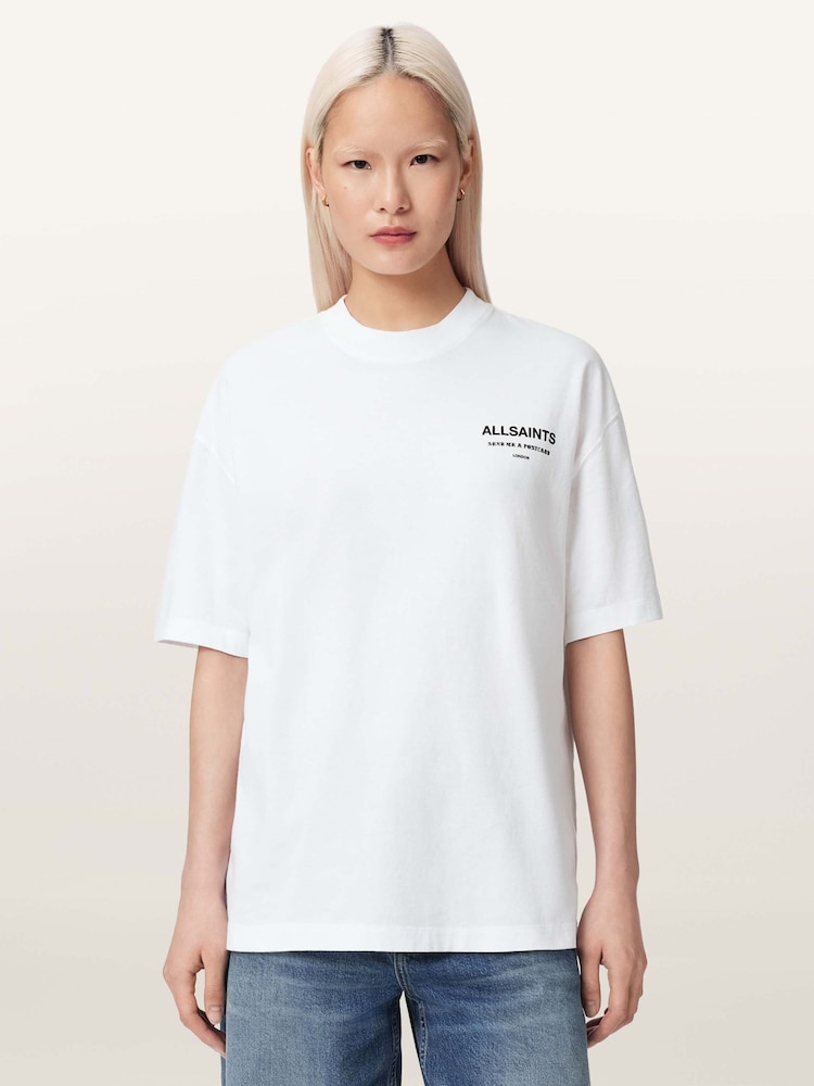 AllSaints White Dreamer Etta T-Shirt - Image 1 of 6 AllSaints White Dreamer Etta T-Shirt - Image 1 of 6
