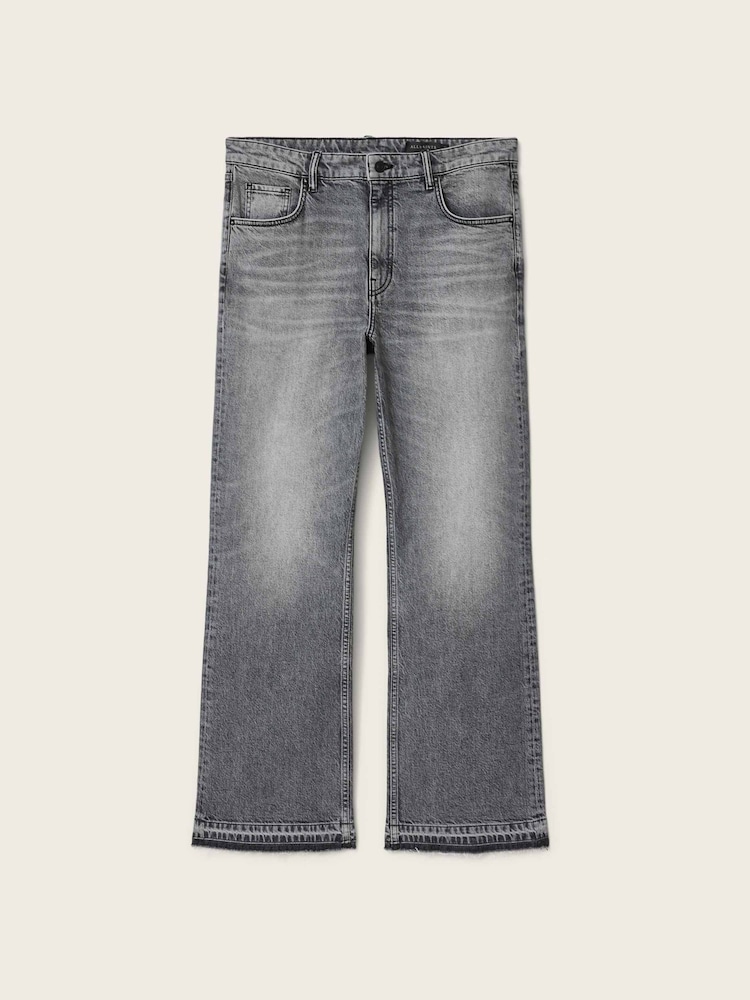 AllSaints Grey Flint Bootcut Jeans - Image 7 of 7