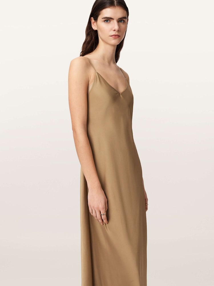 AllSaints Brown Leona Dress - Image 2 of 5 AllSaints Brown Leona Dress - Image 2 of 5