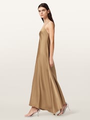 AllSaints Brown Leona Dress - Image 3 of 5