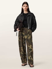 AllSaints Green Becca Denim Trousers - Image 4 of 6