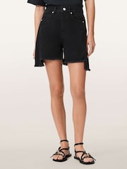 AllSaints Black Frankie Denim Shorts - Image 1 of 7