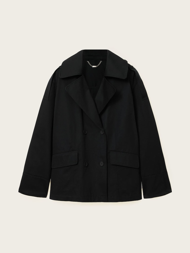AllSaints Black Connie Trench Coat - Image 7 of 7 AllSaints Black Connie Trench Coat - Image 7 of 7