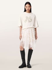 AllSaints White Icon Amelie T-Shirt - Image 3 of 7