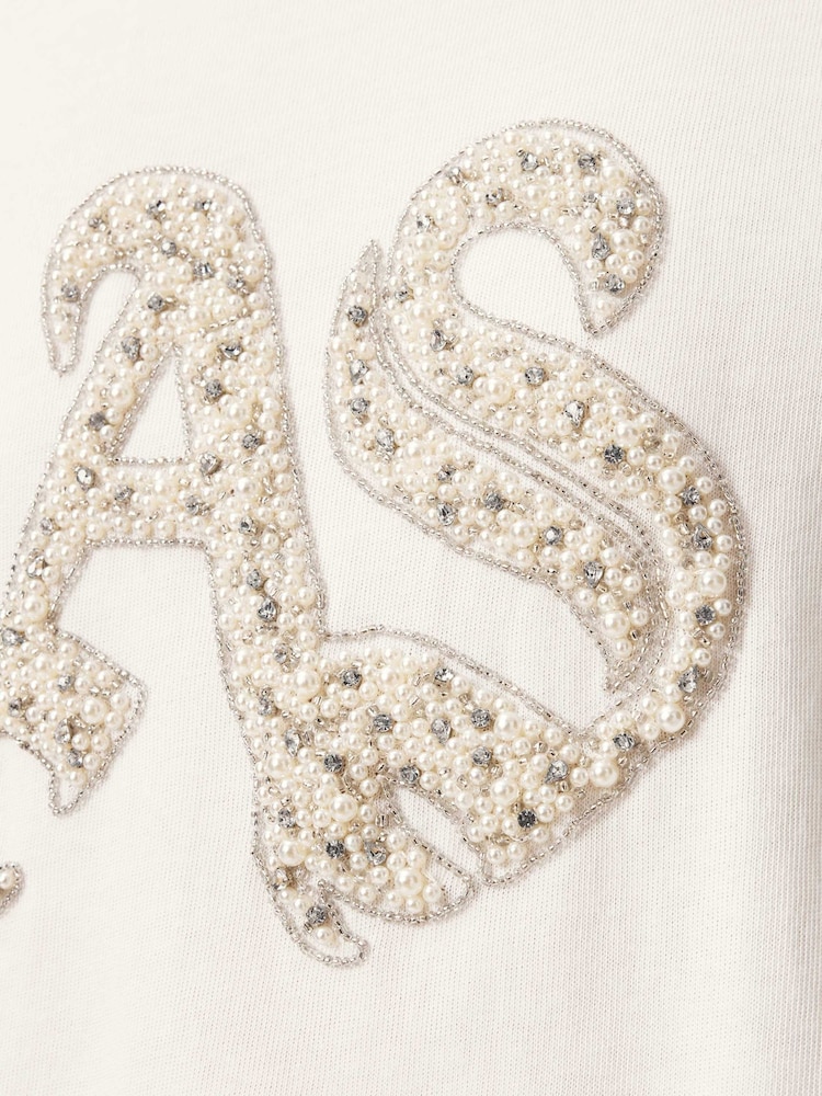 AllSaints White Icon Amelie T-Shirt - Image 7 of 7