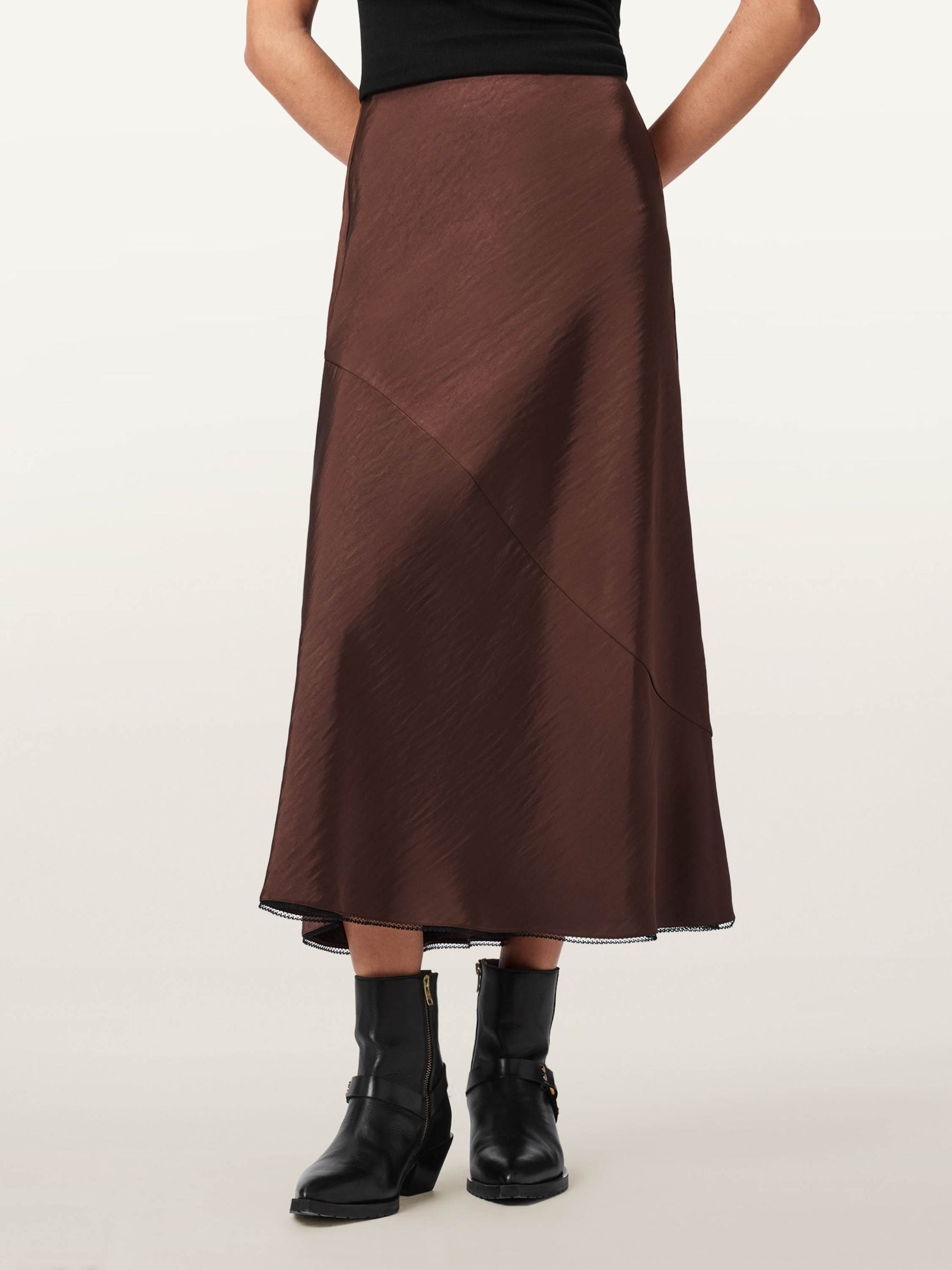 Buy AllSaints Brown Darya Maxi Skirt from Next USA