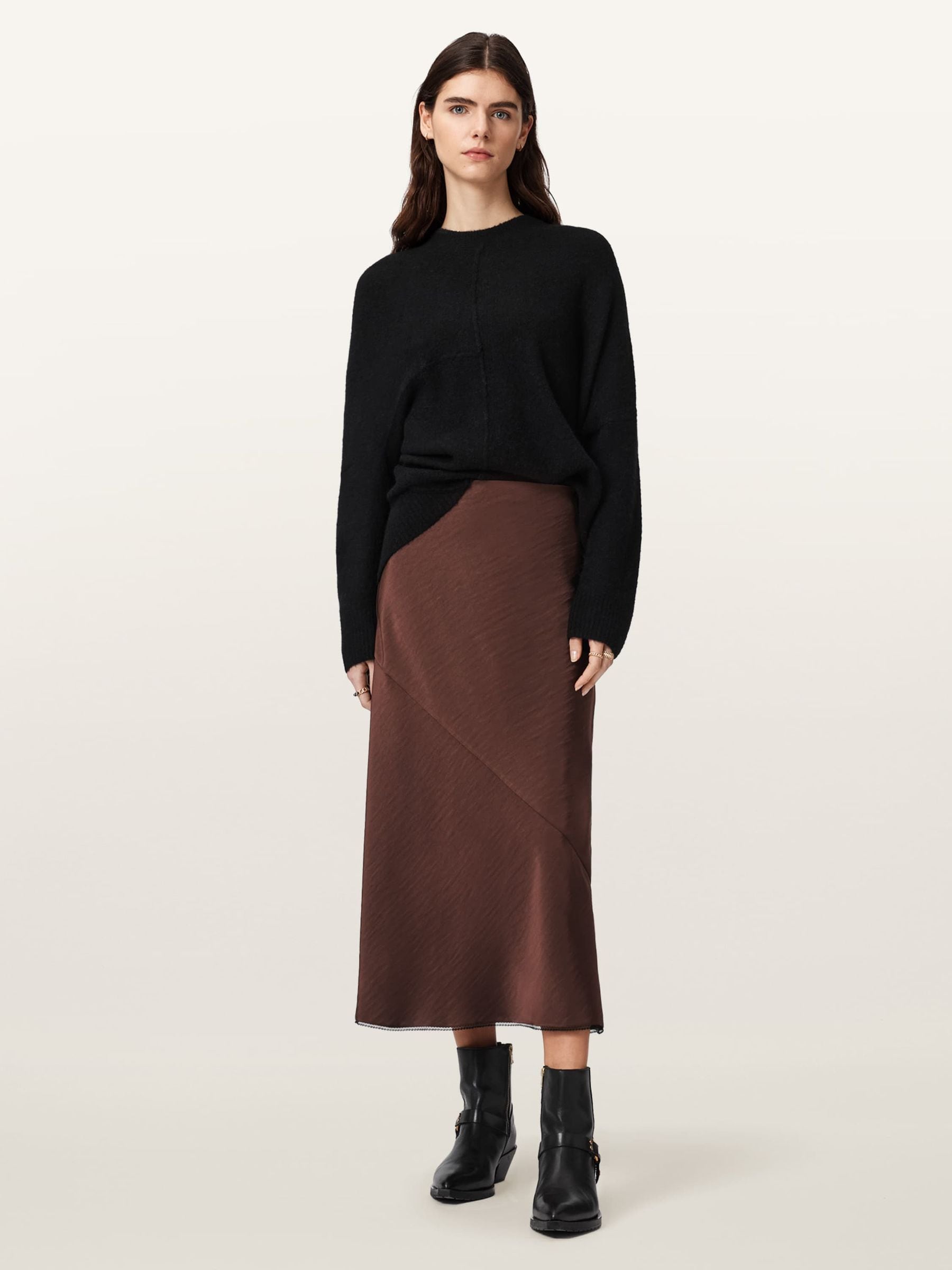 Buy AllSaints Brown Darya Maxi Skirt from Next USA