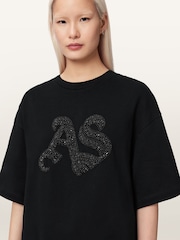 AllSaints Black Icon Amelie T-Shirt - Image 4 of 6