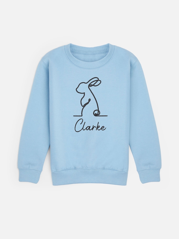 Personalised Easter Bunny Outline Sweatshirt by Dollymix - Image 1 of 4