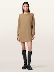 AllSaints Brown Tillii Mini Dress - Image 2 of 6