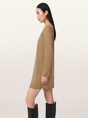 AllSaints Brown Tillii Mini Dress - Image 4 of 6