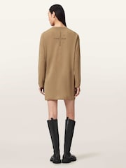 AllSaints Brown Tillii Mini Dress - Image 5 of 6