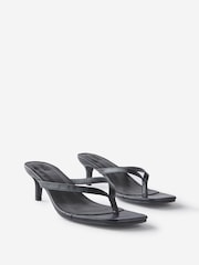 Cotton On Black Eve Flip Flop Kitten Heels - Image 2 of 4