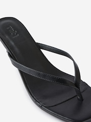 Cotton On Black Eve Flip Flop Kitten Heels - Image 4 of 4