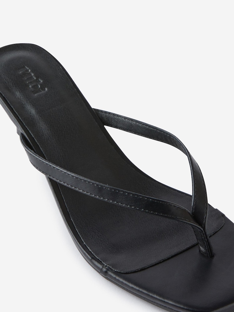 Cotton On Black Eve Flip Flop Kitten Heels - Image 4 of 4 Cotton On Black Eve Flip Flop Kitten Heels - Image 4 of 4