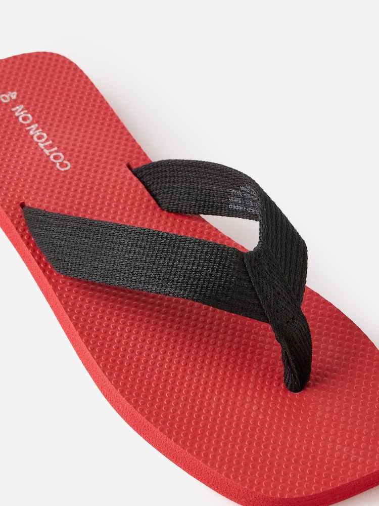 Cotton On Red Sporty Flip Flops - Image 2 of 4 Cotton On Red Sporty Flip Flops - Image 2 of 4