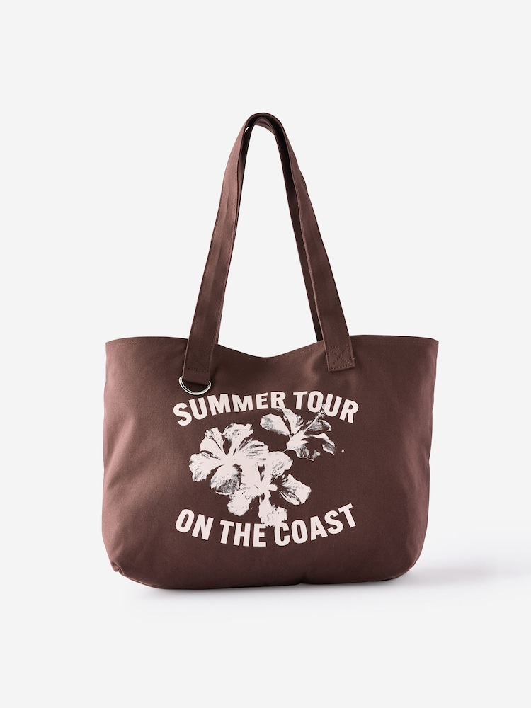 Cotton On Brown Parker Tote Bag - Image 1 of 2 Cotton On Brown Parker Tote Bag - Image 1 of 2