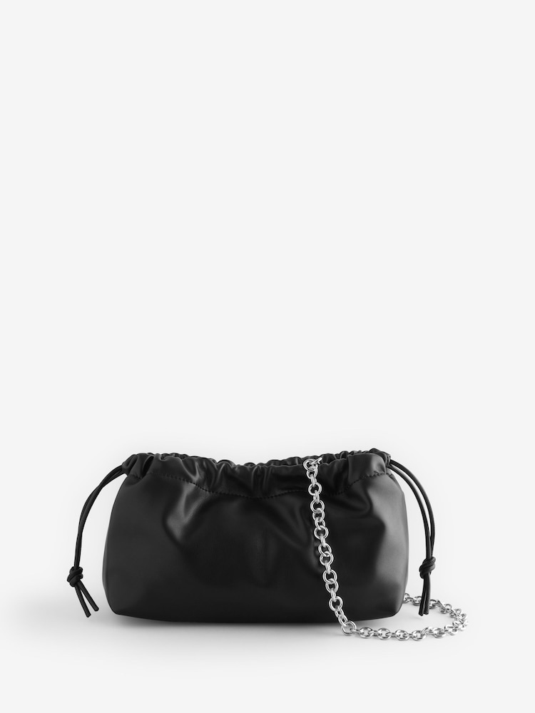 Cotton On Black Ebony Clutch Bag - Image 1 of 1 Cotton On Black Ebony Clutch Bag - Image 1 of 1