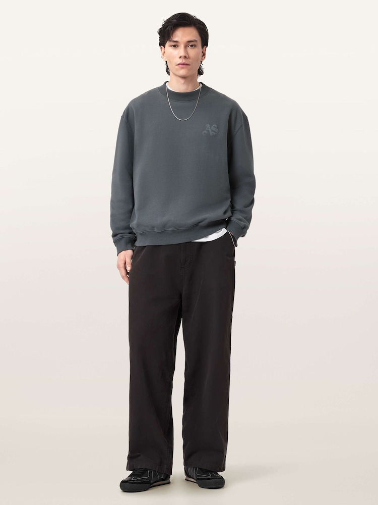 AllSaints Blue Icon Crew Sweatshirt - Image 2 of 5