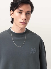 AllSaints Blue Icon Crew Sweatshirt - Image 3 of 5