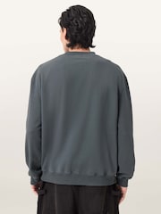 AllSaints Blue Icon Crew Sweatshirt - Image 4 of 5