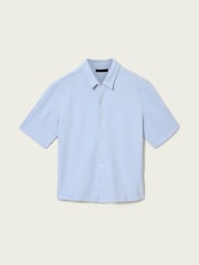 AllSaints Blue Stallone Short Sleeve Shirt - Image 6 of 6