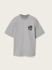 AllSaints Grey Orlando Short Sleeve Crew Neck T-Shirt - Image 7 of 7