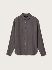 AllSaints Grey Loom Long Sleeve Shirt - Image 6 of 6