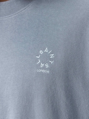 AllSaints Blue Haven Short Sleeve Crew Neck T-Shirt - Image 3 of 6