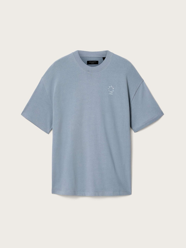 AllSaints Blue Haven Short Sleeve Crew Neck T-Shirt - Image 6 of 6