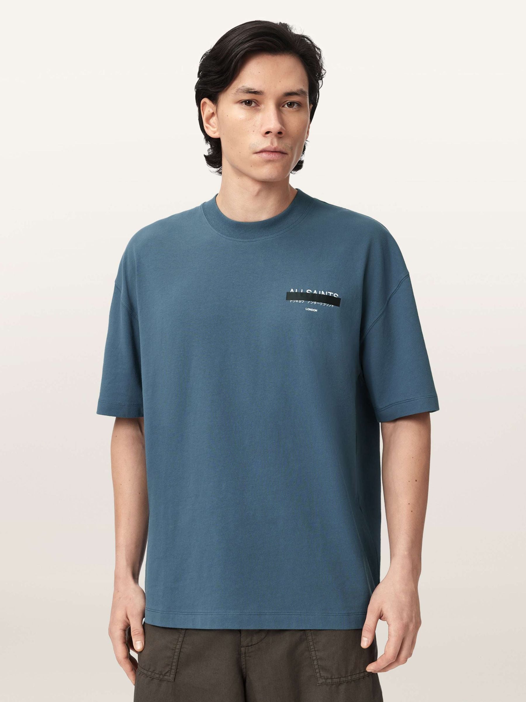 Buy AllSaints Light Blue Redact Short Sleeve T-Shirt from Next USA