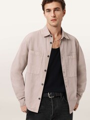 AllSaints Natural Rohdi Long Sleeve Overshirt - Image 5 of 7