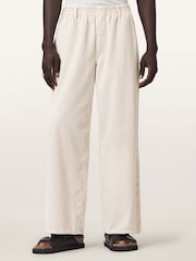 AllSaints Cream Sabbath Cord Trousers - Image 1 of 7