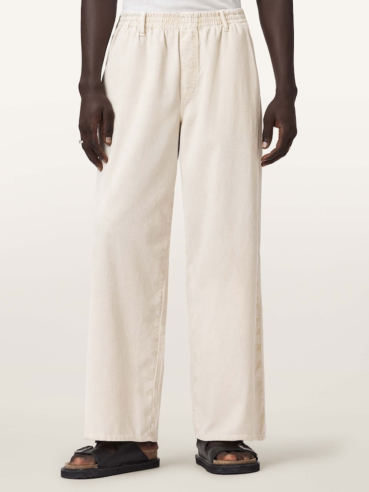 AllSaints Cream Sabbath Cord Trousers - Image 1 of 7