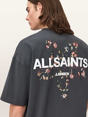 AllSaints Grey Pentacle Short Sleeve Crew Neck T-Shirt - Image 1 of 6