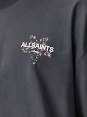 AllSaints Grey Pentacle Short Sleeve Crew Neck T-Shirt - Image 4 of 6