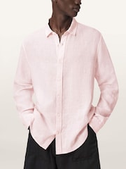 AllSaints Pink Loom Long Sleeve Shirt - Image 3 of 6