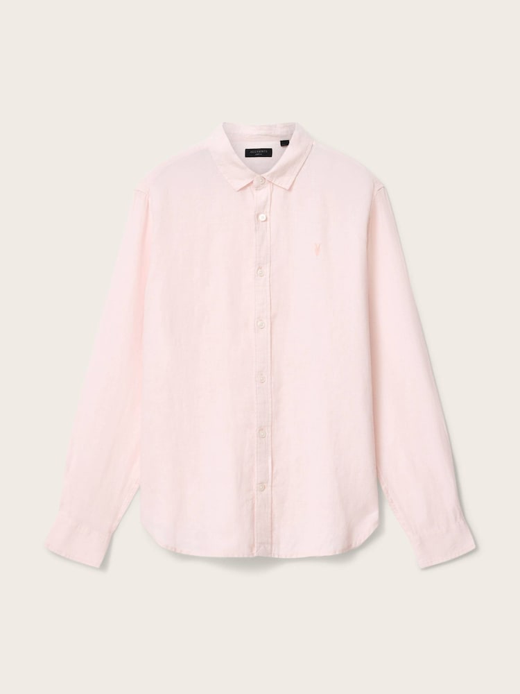 AllSaints Pink Loom Long Sleeve Shirt - Image 6 of 6